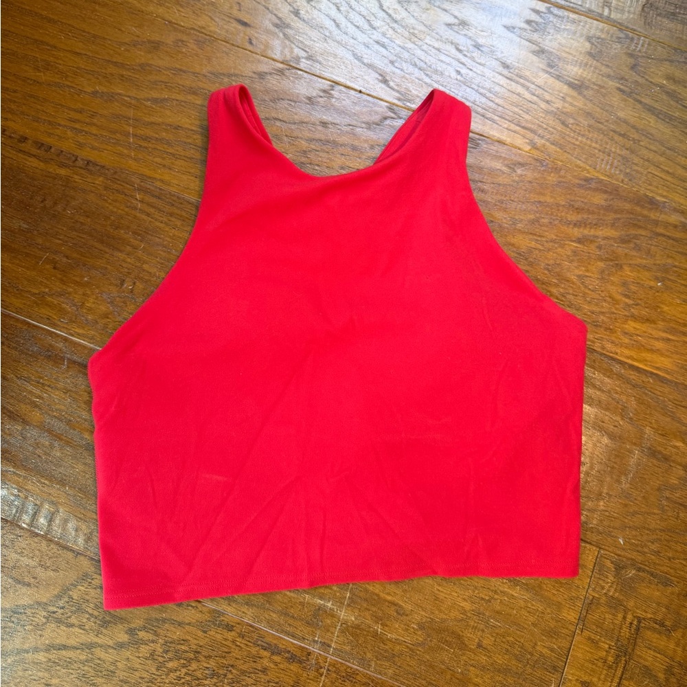 Athleta Red high neck Racerback Crop Tank Top - Women